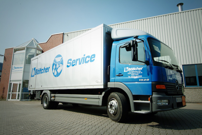 Image of a Bottcher delivery truck